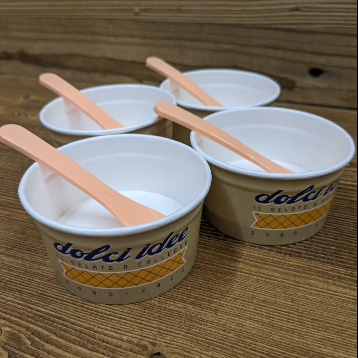 4 Coppette e 4 Cucchiaini - Gelateria Dolci Idee